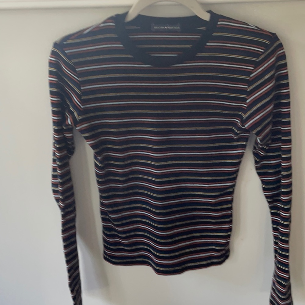 BRANDY💗Melville long sleeve stripped shirt